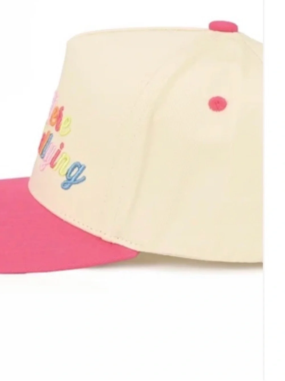 CC Boutique Cream and Pink 'Out Here Dilly Dallying' Cap